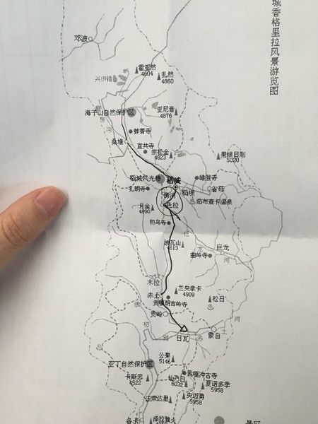 稻城亚丁旅游地图
